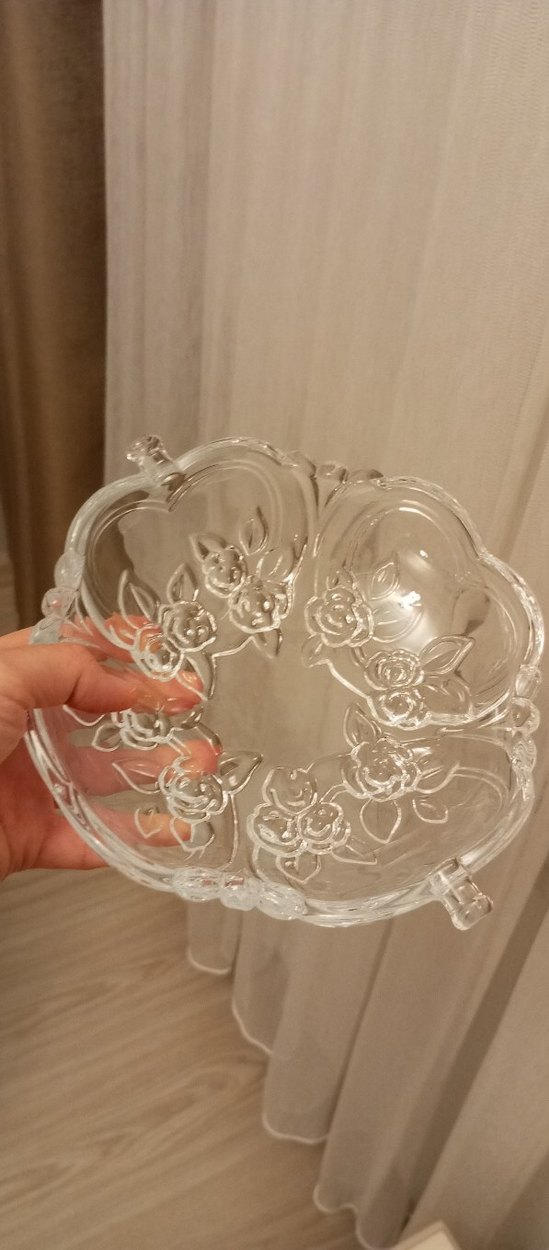 Vintage Çiçek Desenli Beyaz Şekerlik&Tabak - Görsel 4