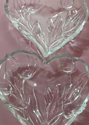 Vintage  Çiçek Desenli Kalp Tabak - Görsel 6