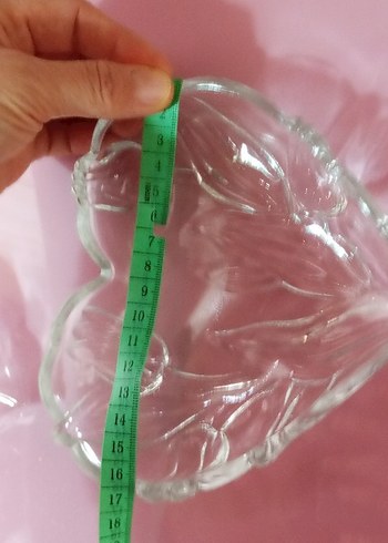 Vintage  Çiçek Desenli Kalp Tabak - Görsel 9