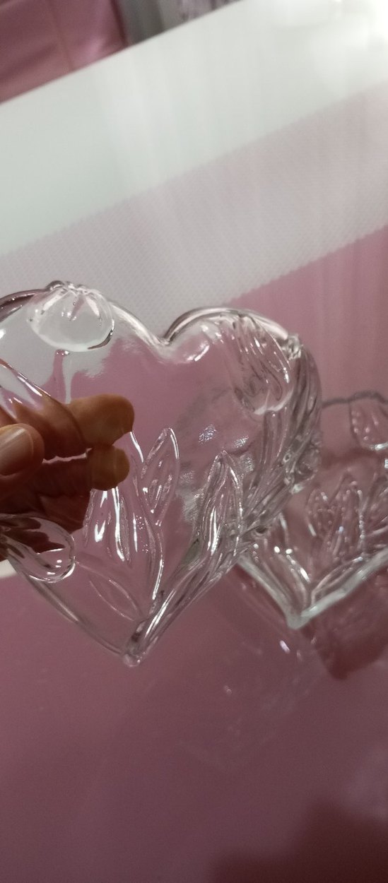 Vintage  Çiçek Desenli Kalp Tabak - Görsel 5