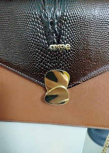 Zincir Detaylı Kahverengi Deri Kadın Çanta - Görsel 3