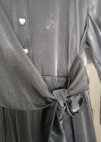 antrasit tesettür elbise - Görsel 6