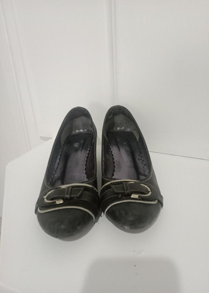 Siyah 38numara rahat topuklu  - Görsel 2