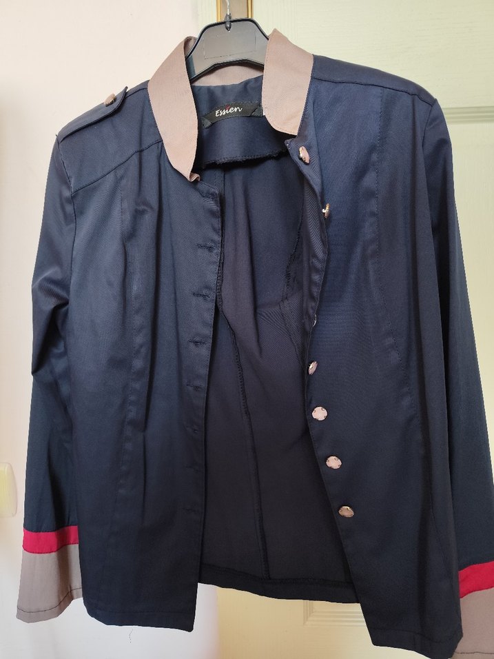 düğmeli lacivert ceket - Görsel 2