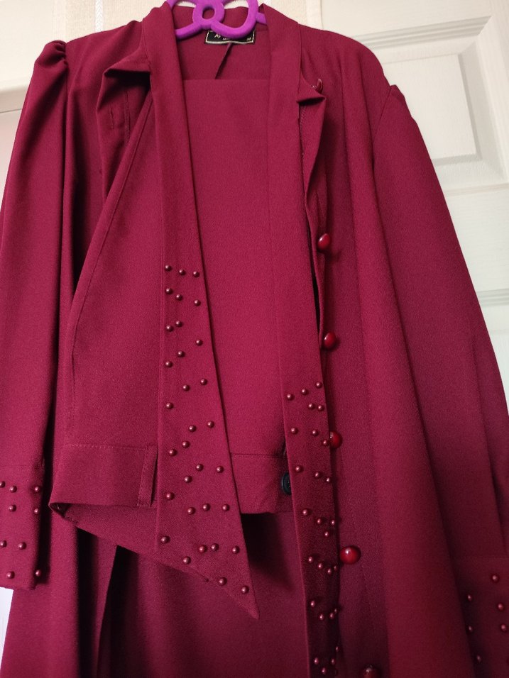 Bordo tesettür takım - Görsel 2