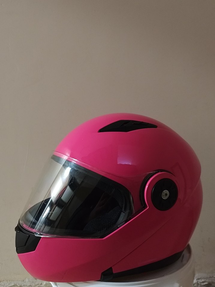 Pembe Motosiklet Kaskı S Beden - Görsel 2