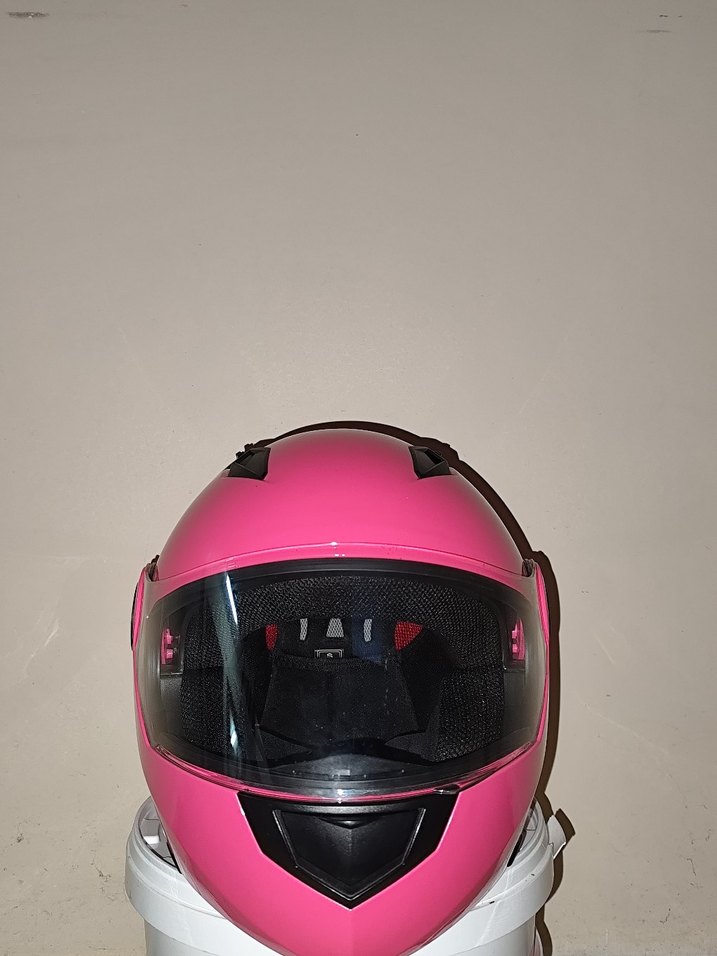 Pembe Motosiklet Kaskı S Beden - Görsel 4