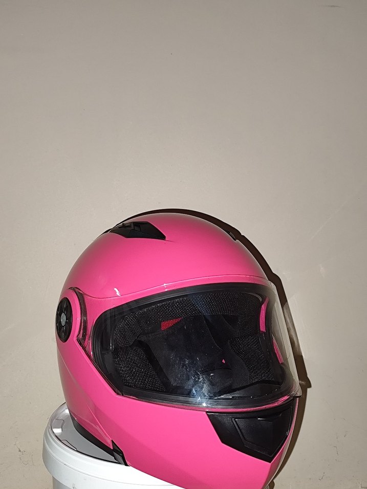 Pembe Motosiklet Kaskı S Beden - Görsel 3