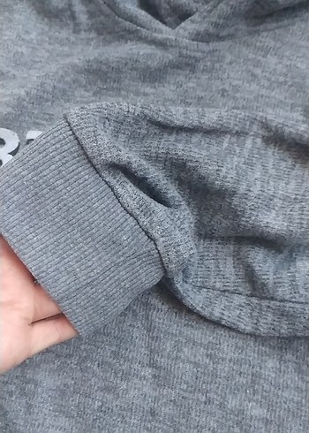 Gri Kadın Uzun Kollu Sweatshirt - Görsel 5