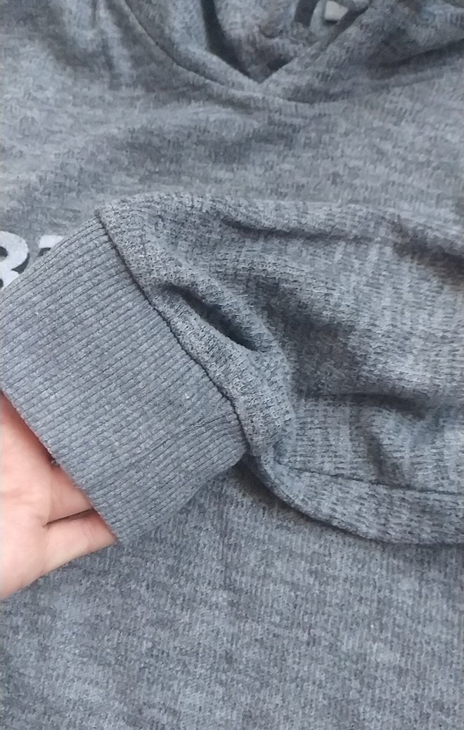 Gri Kadın Uzun Kollu Sweatshirt - Görsel 5