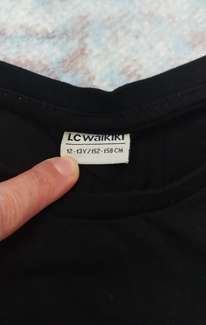 çocuk  Siyah Pamuklu Kısa Kollu Tişört - Görsel 3