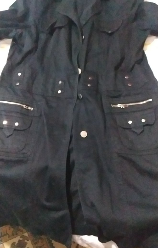 Kadın Siyah Midi Trençkot - Görsel 4