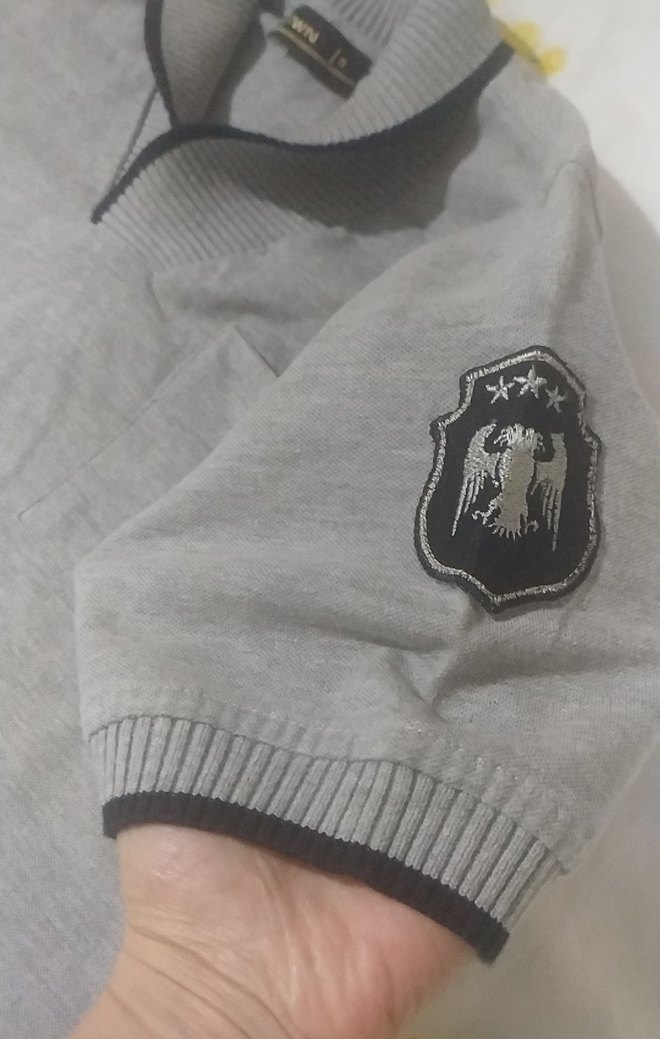 Gri Keten Erkek Polo Tişört - Görsel 3