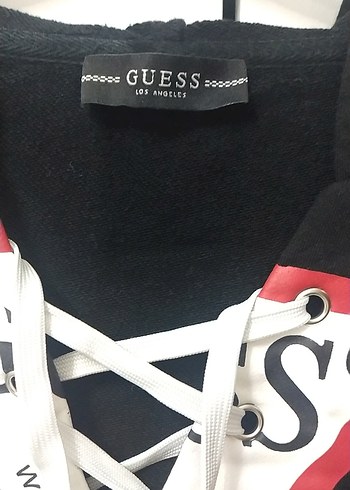 Kadın Siyah Kapüşonlu Bağcıklı Sweatshirt - Görsel 5