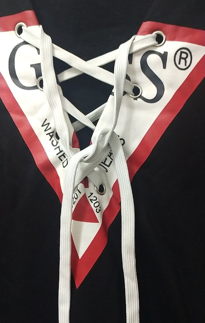 Kadın Siyah Kapüşonlu Bağcıklı Sweatshirt - Görsel 4