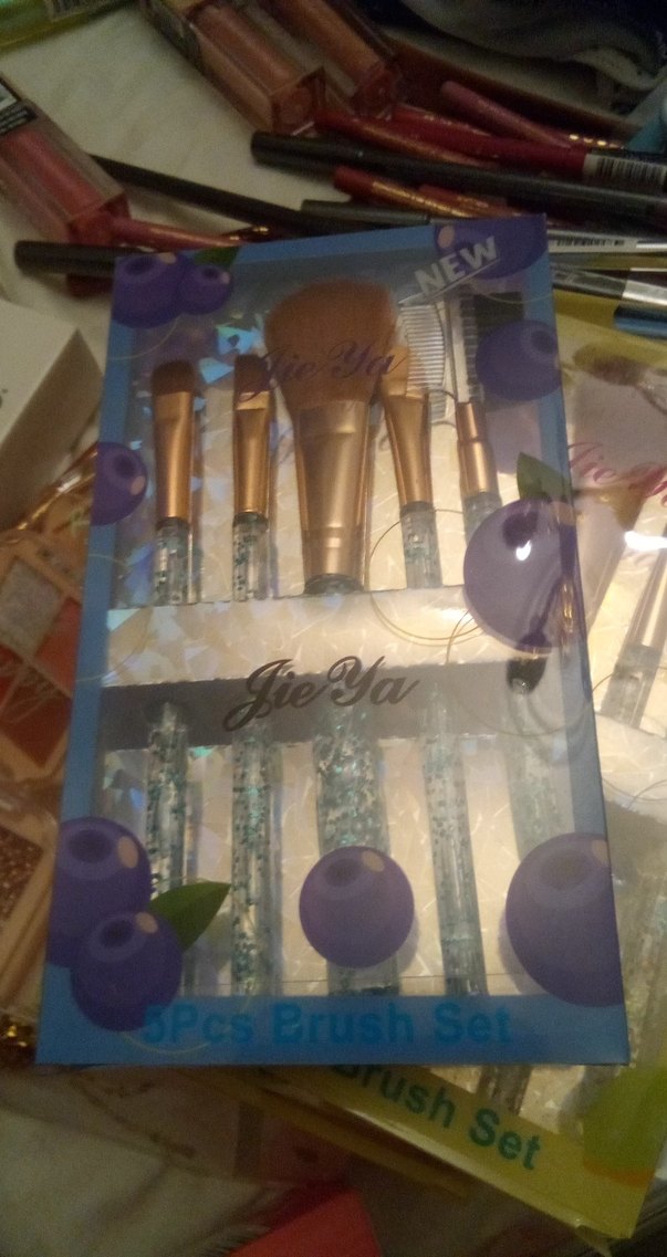 Mavi 5 Parça Makyaj Fırçası Seti - Görsel 2