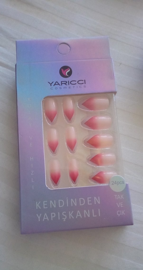 Yarıcı Kendinden Yapışkanlı Pembe Tırnak Süsü 24'lü - Görsel 2