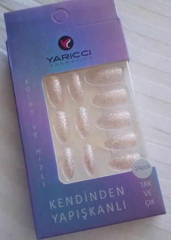 Yaricci Beyaz Tak Çık Kendinden Tırnak 24'lü - Görsel 2