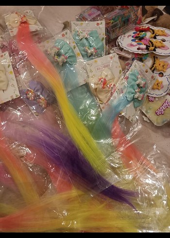 Renkli Püsküllü Kız Saç tokası - Görsel 2