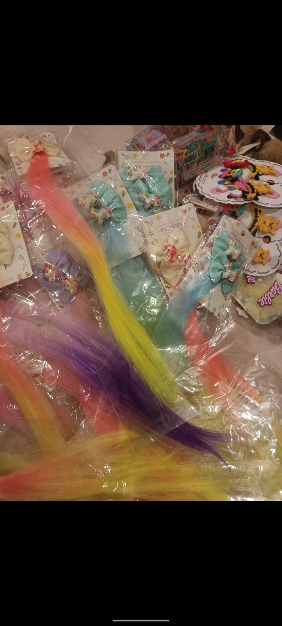 Renkli Püsküllü Kız Saç tokası - Görsel 2