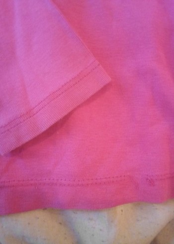 Kız Çocuk Pembe uzun Kollu Basic Tişört - Görsel 3