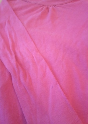 Kız Çocuk Pembe uzun Kollu Basic Tişört - Görsel 2