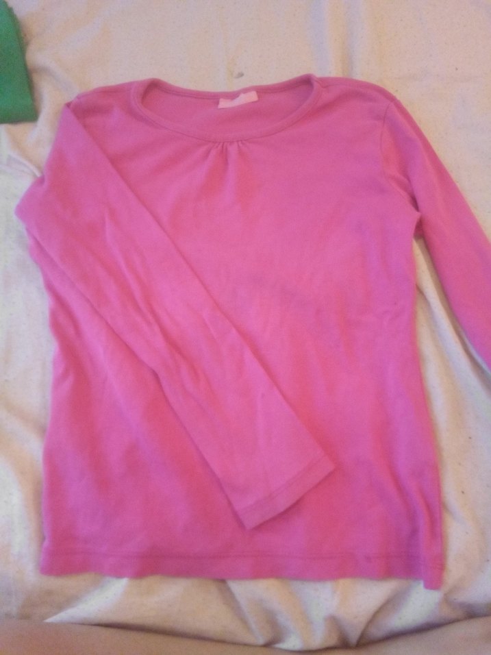 Kız Çocuk Pembe uzun Kollu Basic Tişört - Görsel 5