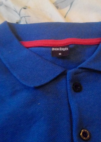 Erkek Mavi Polo Yaka Düğmeli Tişört - Görsel 3