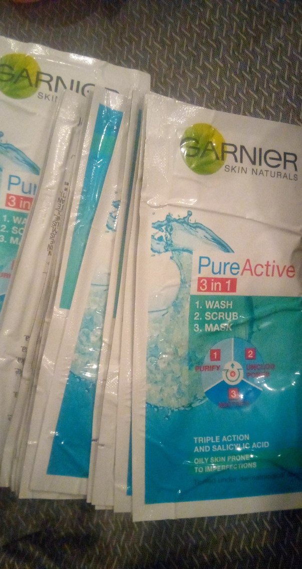 Garnier Pure 3'ü 1 Arada Yüz Temizleme Paketi tek kullanımlık - Görsel 3