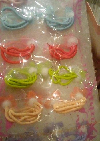 Çiçek Desenli Boncuklu Renkli Çocuk Toka Seti - Görsel 5