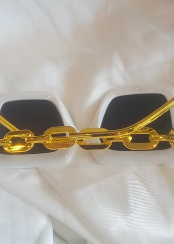 Beyaz Retro Kadın Güneş Gözlüğü - Görsel 3