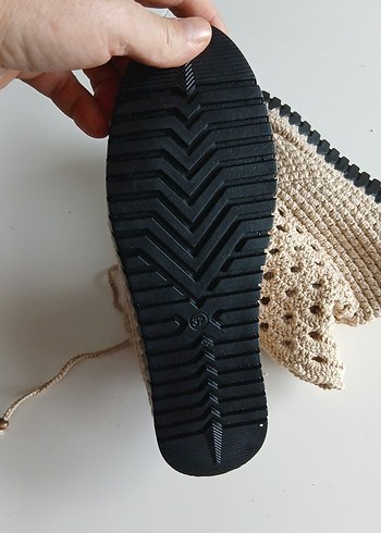 Bej Örgü Bohem bayan Bot el örgüsü - Görsel 4