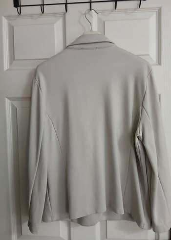 Düğmeli Bej Kadın Blazer Ceket dar kalıp - Görsel 2