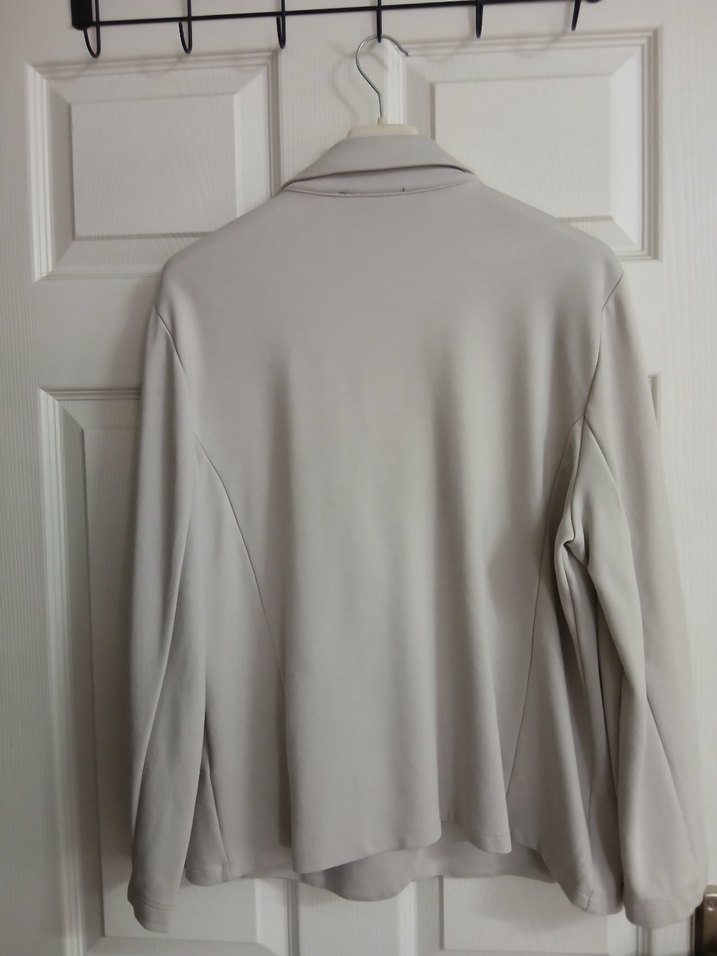 Düğmeli Bej Kadın Blazer Ceket dar kalıp - Görsel 2