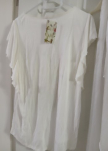 Çiçek Desenli Beyaz Kadın Bluz - Görsel 2