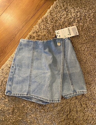 stradivarius şort etek denim