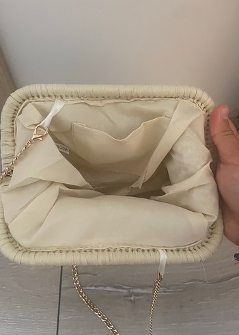 Diğer Zincir Detaylıs Bej plaj Kadın Portföy Çanta (sıfır Ürün)