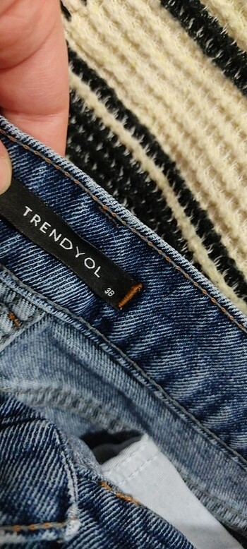 36 Beden mavi Renk Trendyolmilla jean