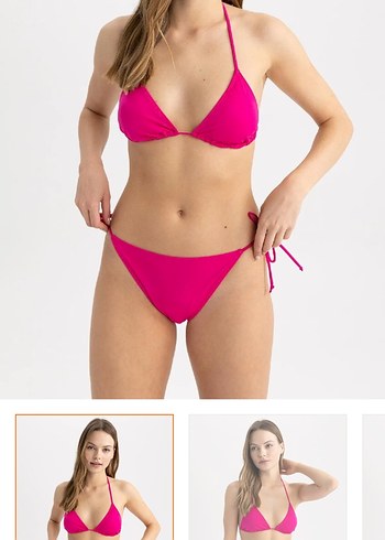 Pembe Strappy Bikini - Minimalist ve Şık