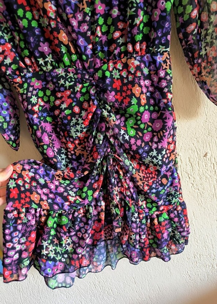 Mini büzgülü elbise  - Görsel 2