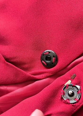 Kırmızı blazer ceket - Görsel 7