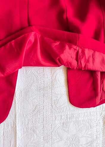 Kırmızı blazer ceket - Görsel 12