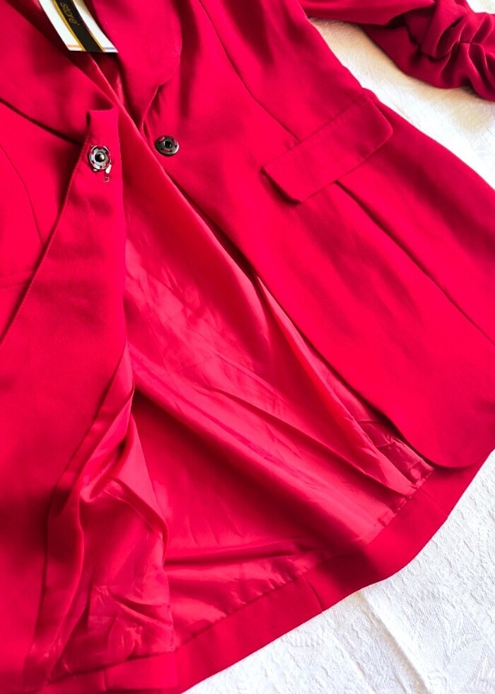 Kırmızı blazer ceket  - Görsel 5