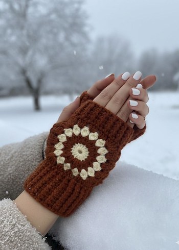 Örgü Parmaksız Eldiven - Görsel 4