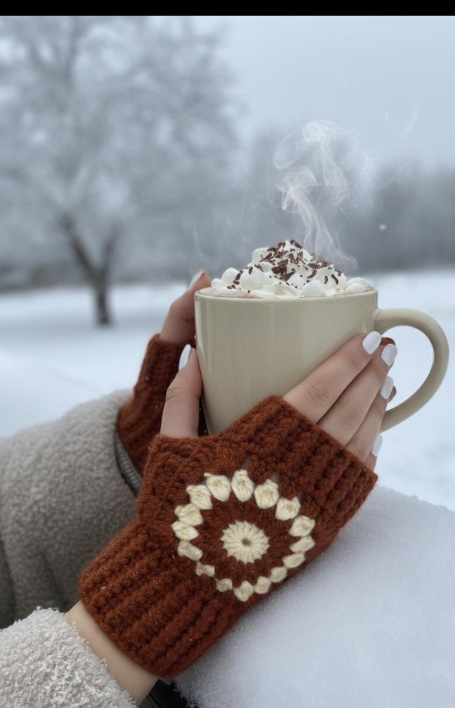 Örgü Parmaksız Eldiven - Görsel 3