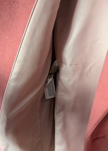 Mango marka Düğmeli Pembe Midi Kadın Kaban - Görsel 3