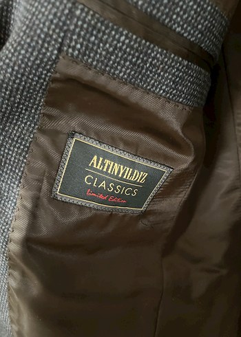 Düğmeli Kahverengi Gri Erkek Takım Ceketi - Görsel 2