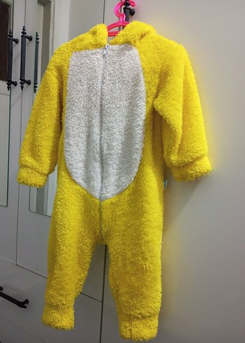 Sarı Renkli Peluş  tulum kız erkek - Görsel 2