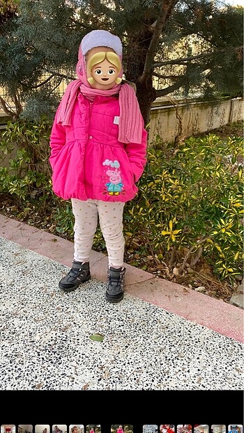 Marks & Spencer Peppa Pig Karakterli Kız Çocuk Mont