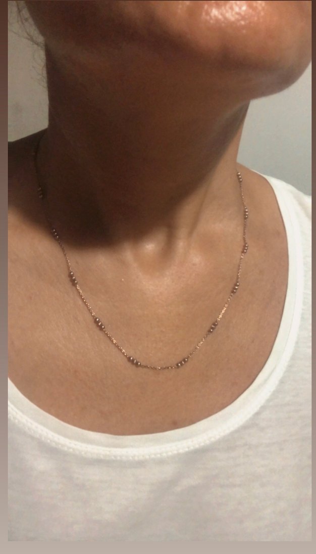 Bej Zincir Detaylı Kadın El Zinciri ve kolyesi - Görsel 2